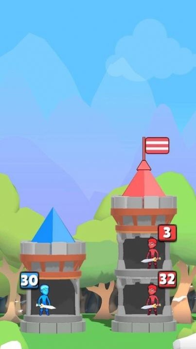红蓝大对决一起来爬塔游戏官方版 V1.0截图1