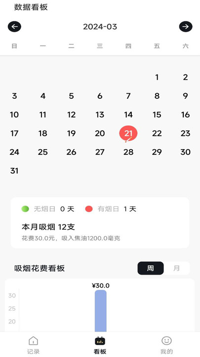 今日戒烟记录 V1.0.0截图1