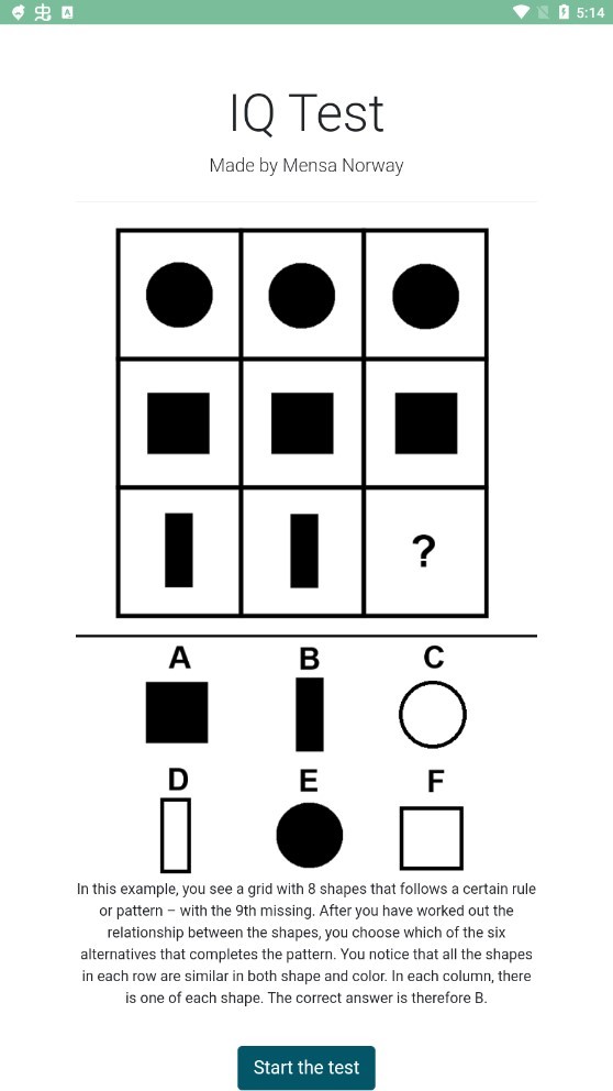 门萨俱乐部智商测试题2021最新版 V3.1.0安卓版截图1