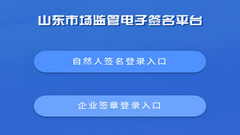 山东市场监管电子签名手机版app