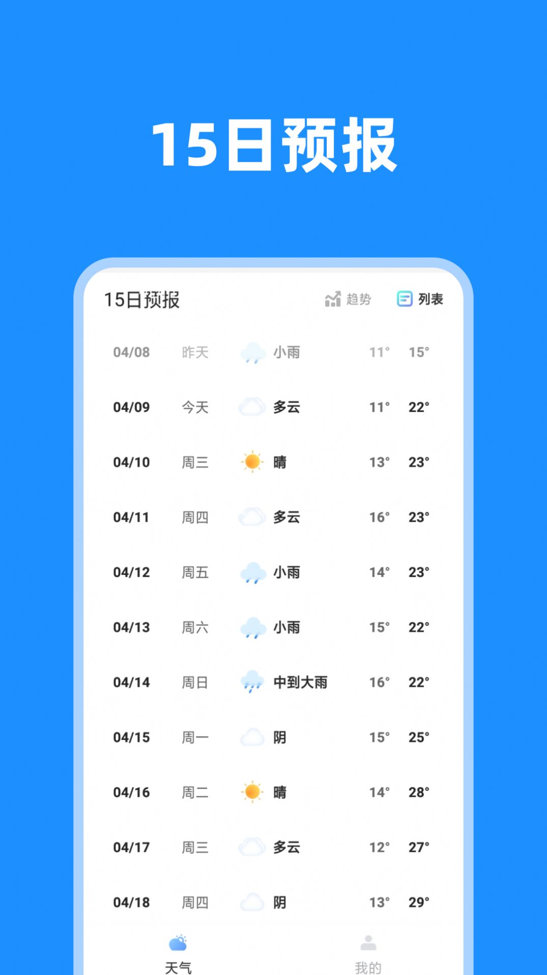 一览天气 V1.0.1截图2