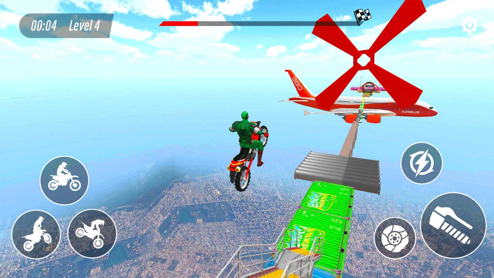 超级坡道摩托车特技3D游戏安卓中文版(SuperHero Bike) V1.0.6截图2