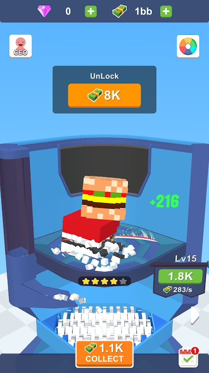 闲置像素破碎机游戏官方版 V0.0.1截图1