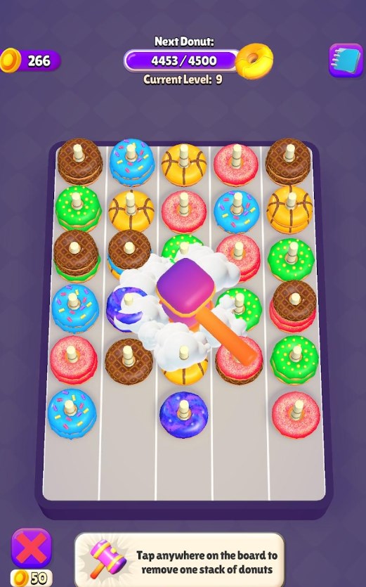 拿滋排序消游戏最新版(Donut Stack) V0.1截图1
