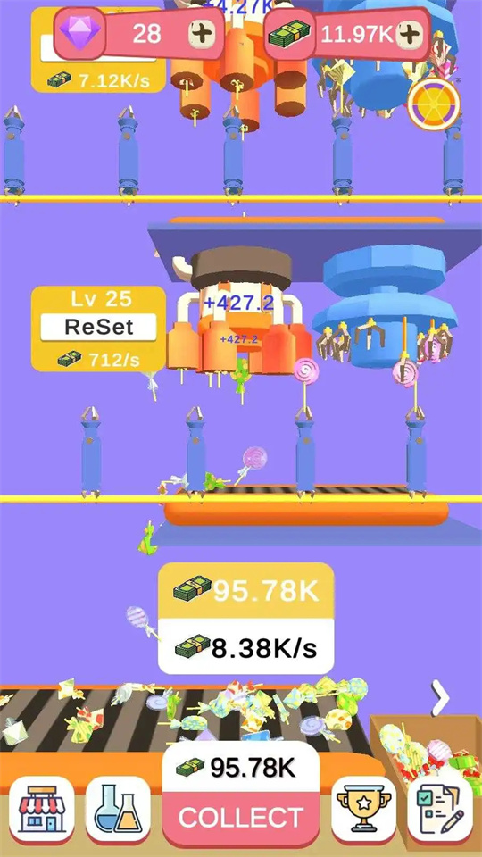 闲置的棒棒糖工厂游戏中文手机版 V1.0.1截图1