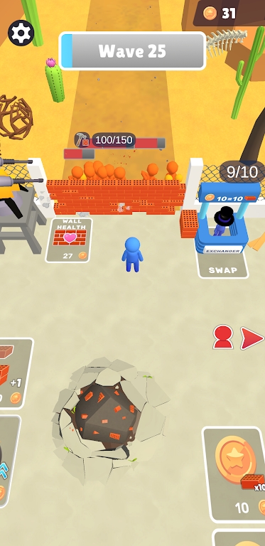 僵尸突袭3D墙壁防御游戏官方版 V0.2截图1