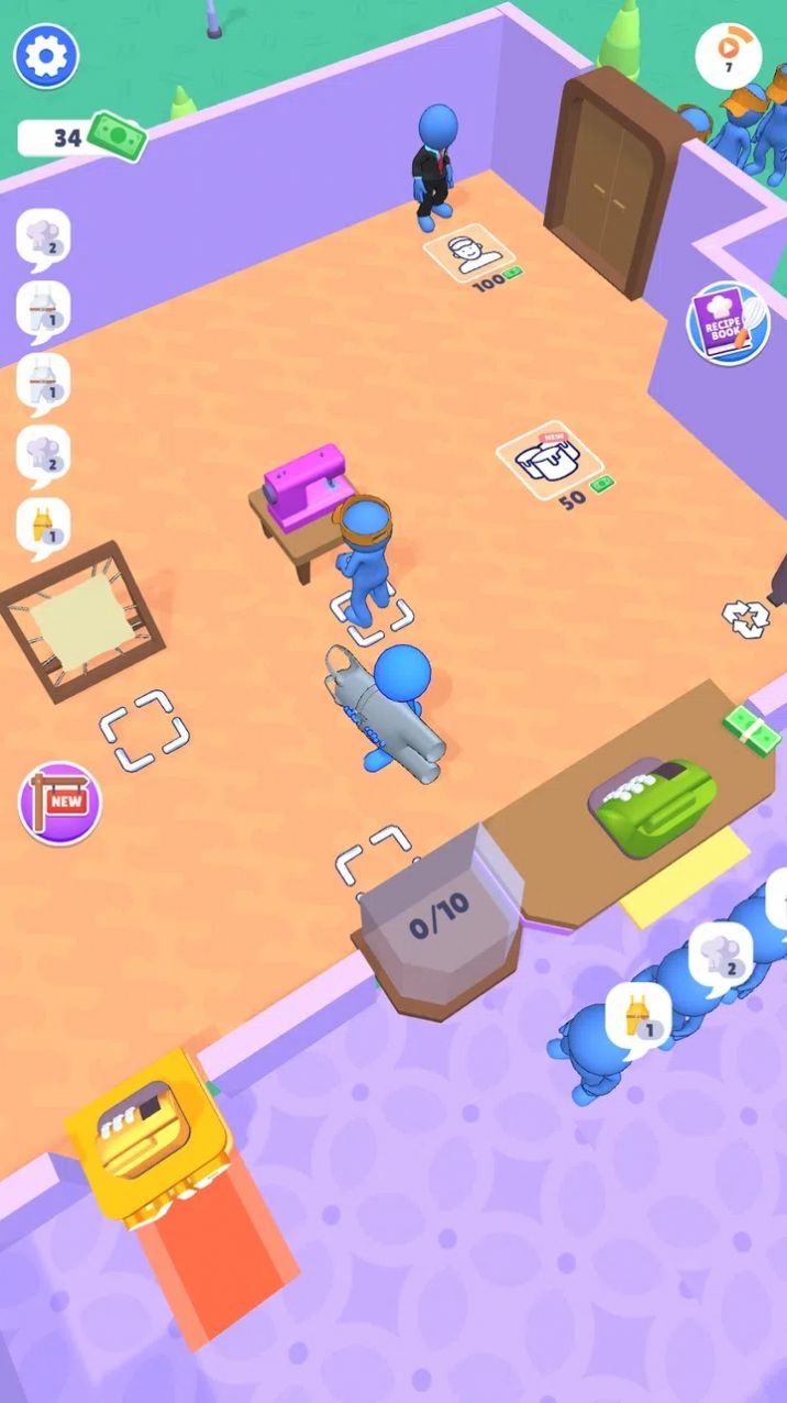 闲置裁缝大师游戏中文版 V0.1截图1