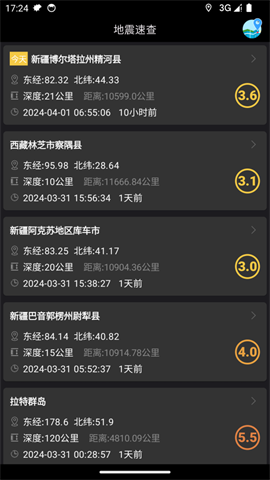 地震速查 V1.6截图2