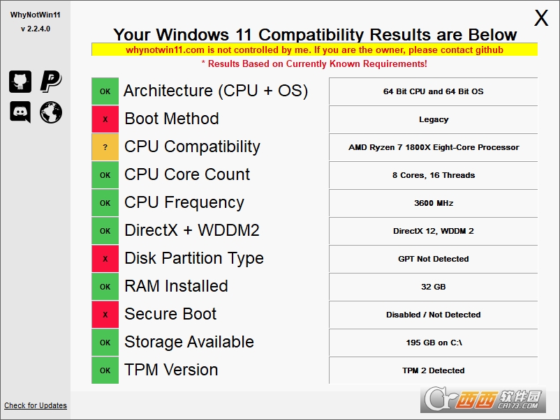 WhyNotWin11(32位/64位) V2.4.3.2版本截图1
